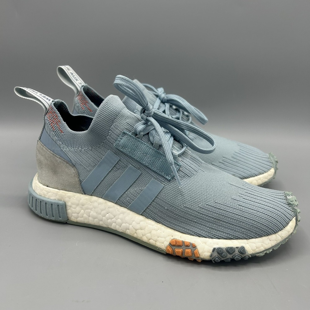 Adidas NMD Racer Primeknit Mens 6 Light Blue White Sneaker CQ2442
